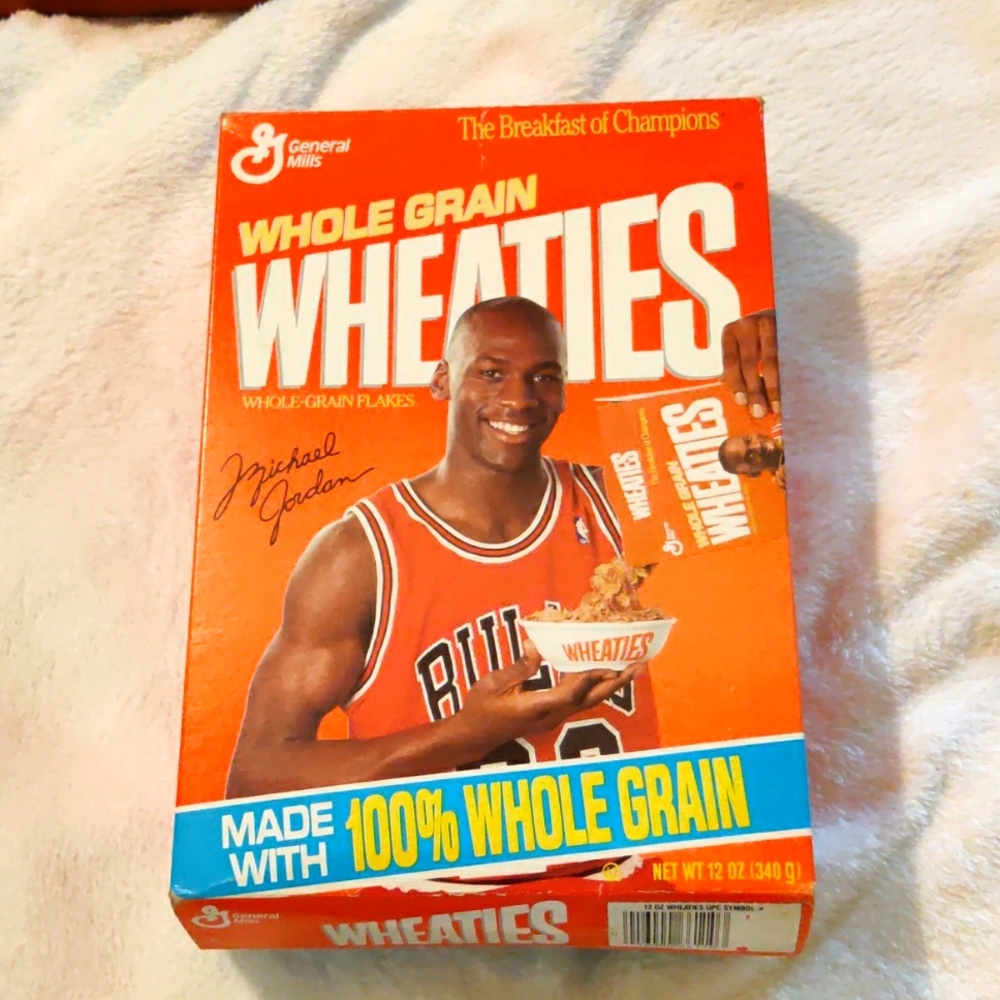 Rare 1990 Michael Jordan vintage fasimilie Signature Wheaties box